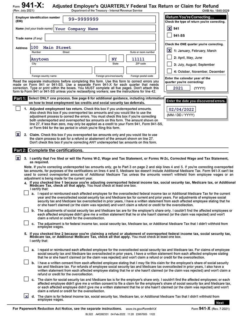 Step-by-Step How to Guide to Filing Your 941-X ERTC | Baron Payroll